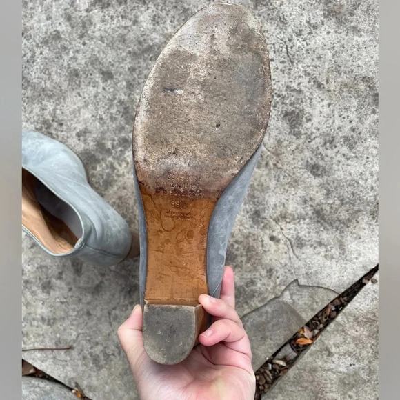 Maison Martin Margiela Line 22 Blue Leather Boots, size 39.5 - Picture 11 of 13